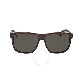 구찌 Gucci Polarized Grey Square Mens Sunglasses GG0010S 003 58