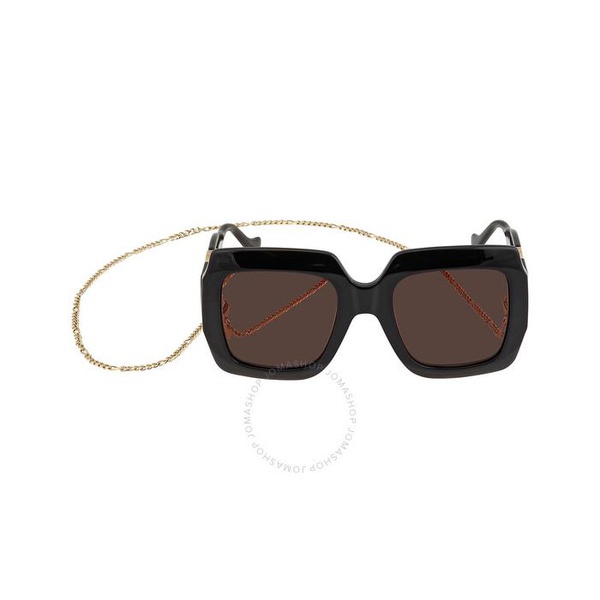 구찌 구찌 Gucci Brown Square Ladies Sunglasses GG1022S 005 54