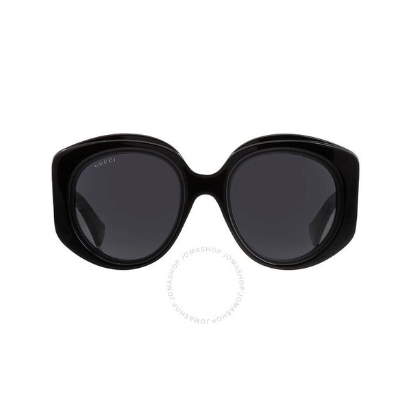 구찌 구찌 Gucci Grey Round Ladies Sunglasses GG1308S 001 53