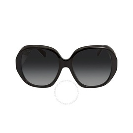 구찌 Gucci Grey Gradient Butterfly Ladies Sunglasses GG0796S 001 56