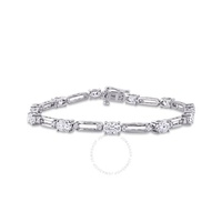 A모우 MOUR 6 CT DEW Created Moissanite Station Bracelet In Sterling Silver JMS007230