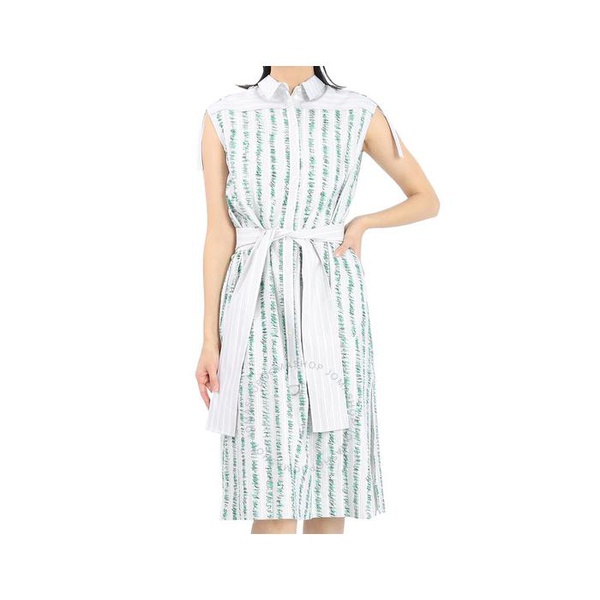 버버리 버버리 Burberry Ladies Scribble Stripe Cotton Shirt Dress 8001949