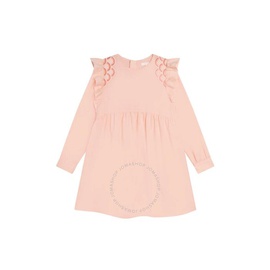 Chloe Girls Washed Pink Embroidered-Scallop Ceremony Midi Dress C12898-45K