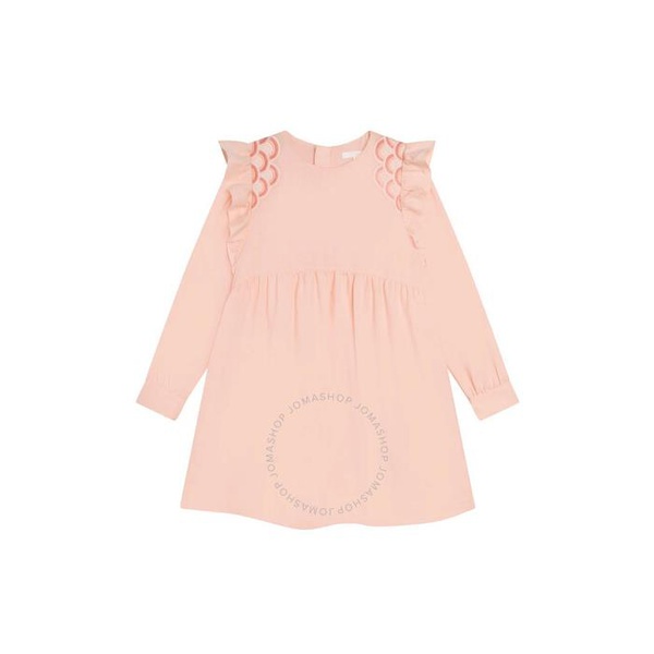 끌로에 Chloe Girls Washed Pink Embroidered-Scallop Ceremony Midi Dress C12898-45K