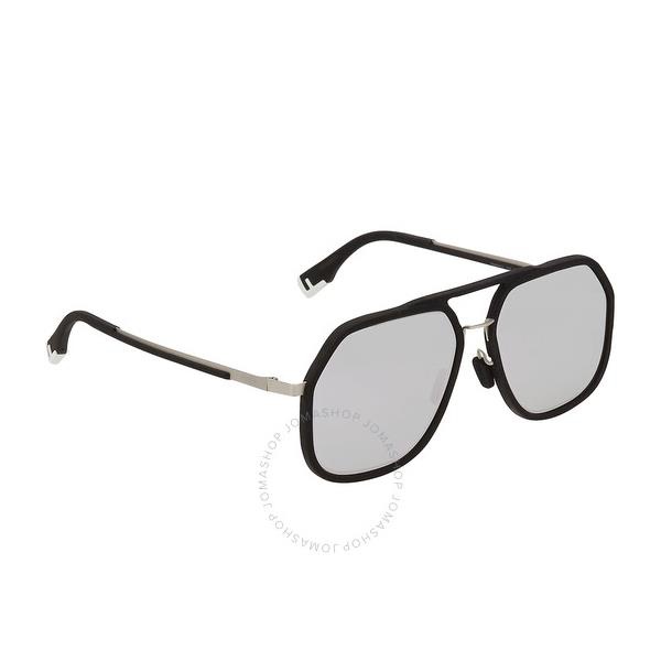 펜디 펜디 Fendi Smoke Mirror Navigator Mens Sunglasses FE40041U 02C