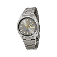 Seiko 5 Automatic Grey Dial Stainless Steel Mens Watch SNXS75