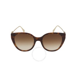 펜디 Fendi Brown Gradient Cat Eye Ladies Sunglasses FE40047I 55F 54