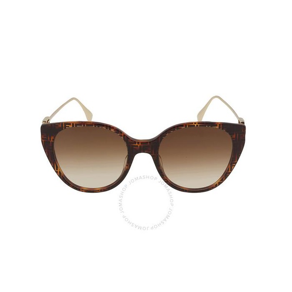 펜디 펜디 Fendi Brown Gradient Cat Eye Ladies Sunglasses FE40047I 55F 54
