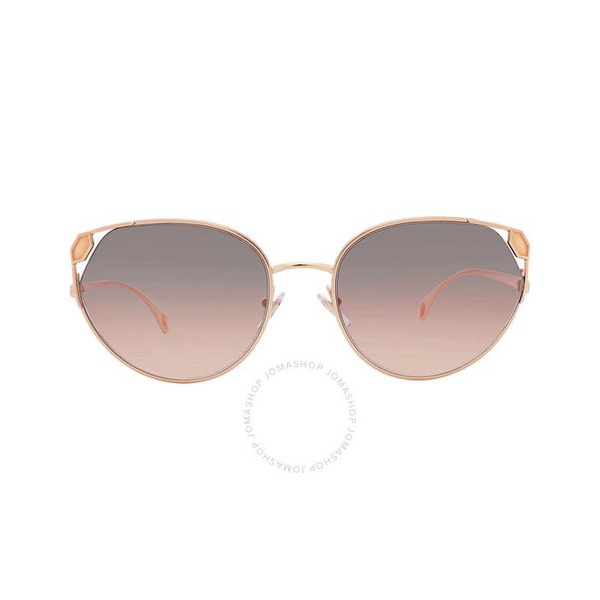 불가리 Bvlgari Pink Gradient Gray Cat Eye Ladies Sunglasses BV6177 20143B 56