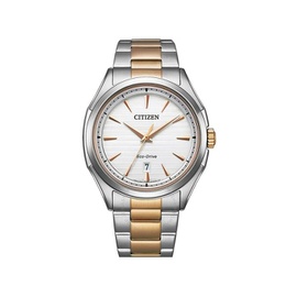 Citizen Core Eco-Drive White Dial Two-Tone Mens Watch AW1756-89A