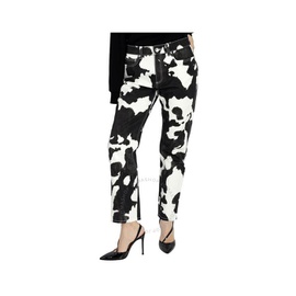 버버리 Burberry Cow Print Straight-fit Denim Jeans 8016757