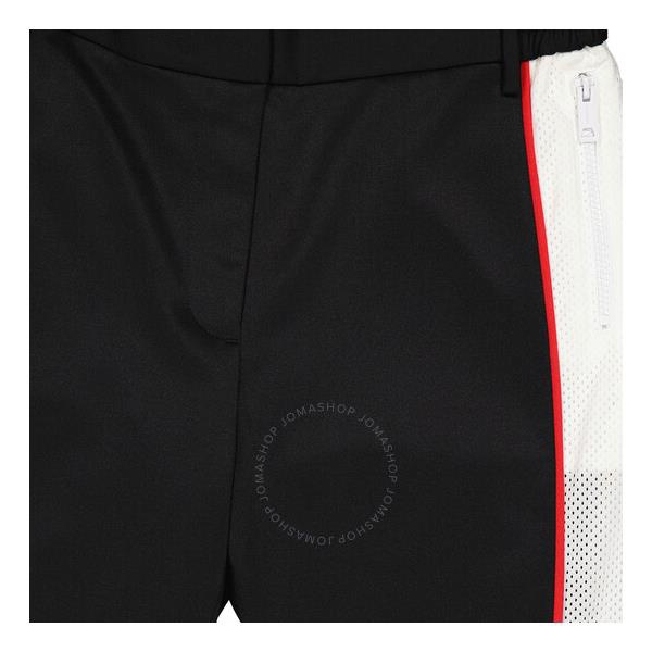 버버리 버버리 Burberry Black Mesh Striped Jersey Tailored Trousers 8021984