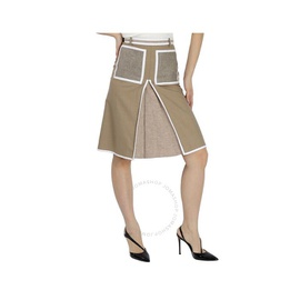 버버리 Burberry Wool Cashmere A-line Skirt With Box-pleat Detail 4564446