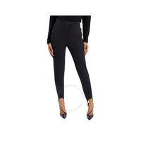 버버리 Burberry Black Cotton-blend High-waist Tailored Jodhpur Trousers 8002886