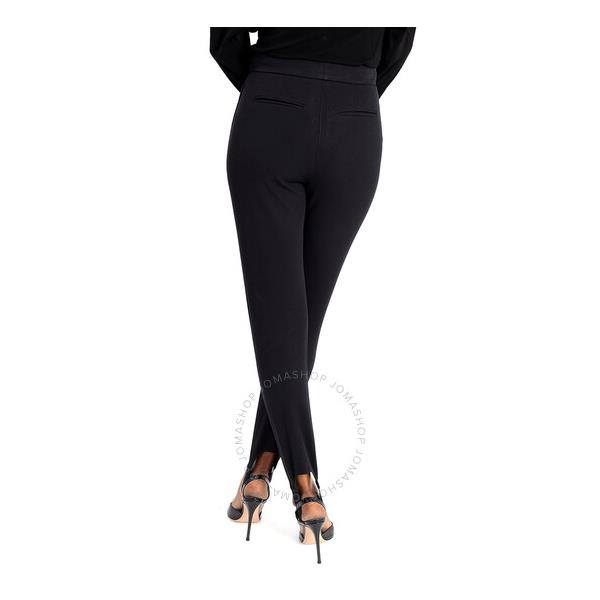 버버리 버버리 Burberry Black Cotton-blend High-waist Tailored Jodhpur Trousers 8002886
