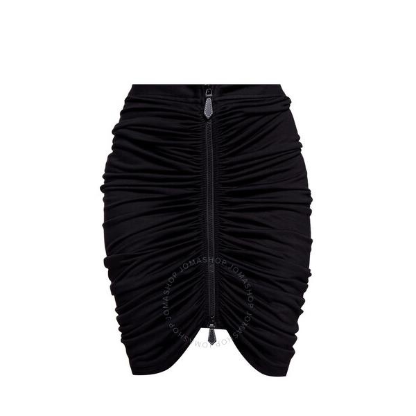 버버리 버버리 Burberry Black Ruched Jersey Mini Skirt 4564358