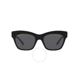 발렌시아가 Balenciaga Grey Cat Eye Ladies Sunglasses BB0132S 001 53