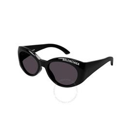 발렌시아가 Balenciaga Grey Oval Ladies Sunglasses BB0267S 001 57
