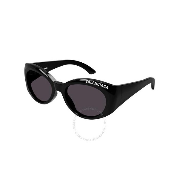 발렌시아가 발렌시아가 Balenciaga Grey Oval Ladies Sunglasses BB0267S 001 57