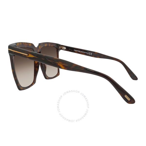 톰포드 톰포드 Tom Ford Sabrina Grey Gradient Browline Sunglasses FT0764 52H 58