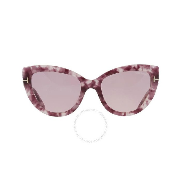 톰포드 톰포드 Tom Ford Anya Violet Cat Eye Ladies Sunglasses FT0762 56Y 55