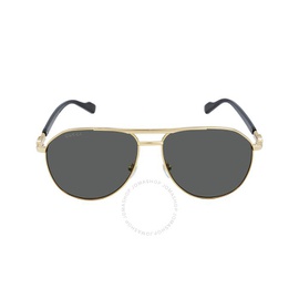 구찌 Gucci Grey Pilot Unisex Sunglasses GG1220S 001 59