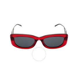 Prada Dark Grey Rectangular Ladies Sunglasses PR 14YS 08Z5S0 53