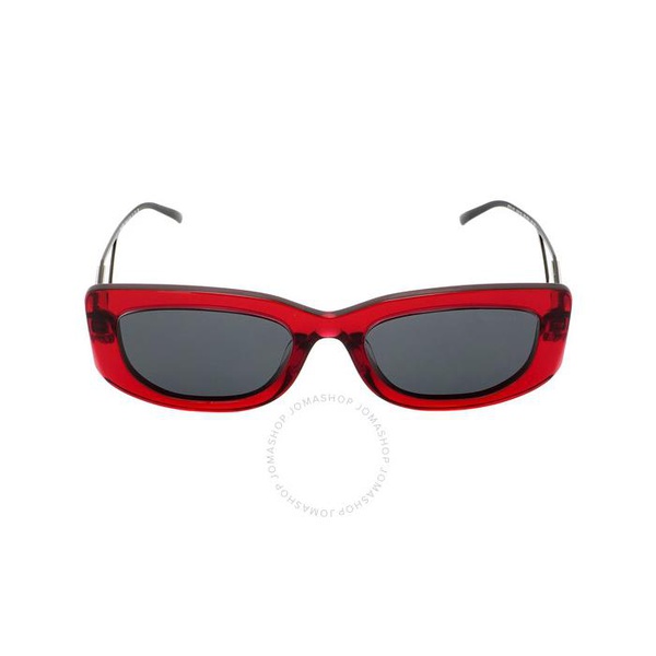 프라다 Prada Dark Grey Rectangular Ladies Sunglasses PR 14YS 08Z5S0 53