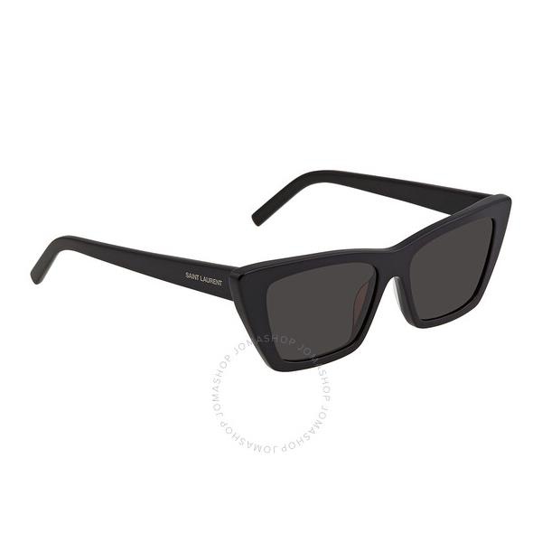 생로랑 생로랑 Saint Laurent Grey Cat Eye Ladies Sunglasses SL 276 MICA 001 53