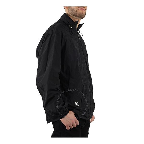 발망 발망 Balmain Mens Black Lightweight Zipped Track Jacket XH1TI050XB06-0PA