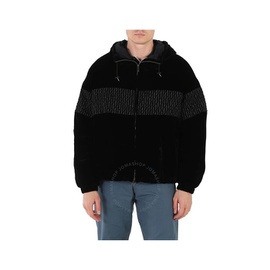 Emporio Armani Mens Black Embroidered Hooded Blouson Jacket B1R380-B1182-999