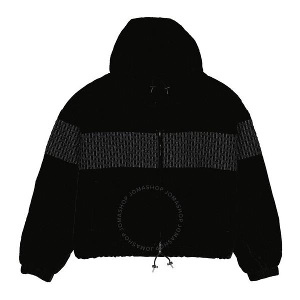  Emporio Armani Mens Black Embroidered Hooded Blouson Jacket B1R380-B1182-999