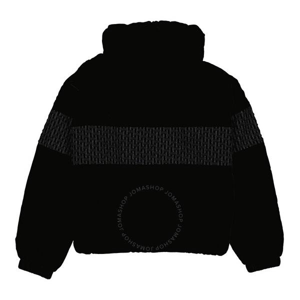  Emporio Armani Mens Black Embroidered Hooded Blouson Jacket B1R380-B1182-999