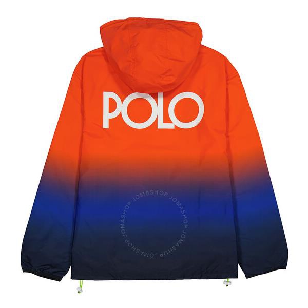 폴로랄프로렌 폴로 랄프 로렌 Polo Ralph Lauren Mens Orange Ombre Logo Pullover Jacket 710843336001