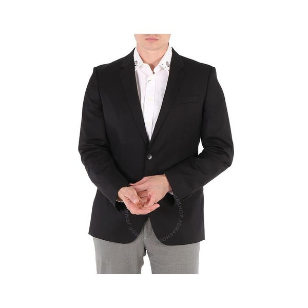 휴고보스 휴고 Hugo Boss Mens Black Slim-fit Hayes Jacket In Virgin Wool 50318498 001