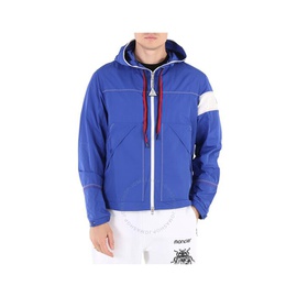 몽클레어 Moncler Mens Medium Blue Fujio Logo-Patch Hooded Jacket H10911A00142-54A91-754