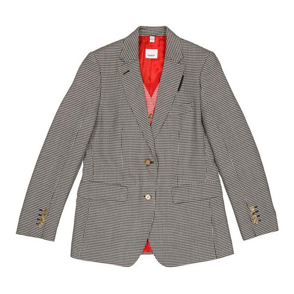 버버리 버버리 Burberry Houndstooth Check Wool Blazer With Waistcoat Detail 4562621