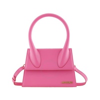 자크뮈스 Jacquemus Ladies Pink Leather Le Chiquito Moyen Logo Handbag 213BA002 3060 434