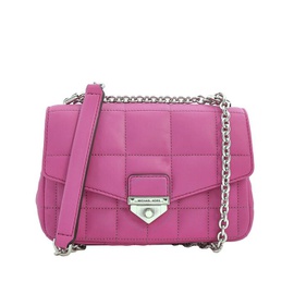 Michael Kors Ladies SoHo Small Quilted Leather Shoulder Bag - Cerise 30H0S1SL1T-614