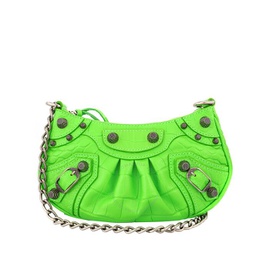 발렌시아가 Balenciaga Le Cagole Mini Leather Purse In Acid Green 69581423EIY3817