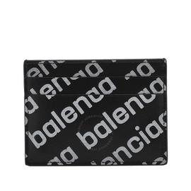 발렌시아가 Balenciaga Black Leather All-Over Logo Card Holder 594309 23V73 1090