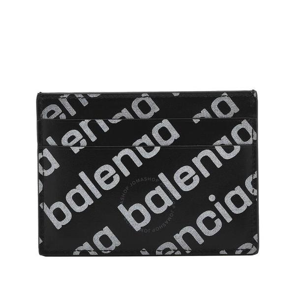 발렌시아가 발렌시아가 Balenciaga Black Leather All-Over Logo Card Holder 594309 23V73 1090