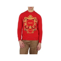 베르사체 Versace Red Intarsia Knit Jacqurd Sweater 1007982-1A05696-1R780
