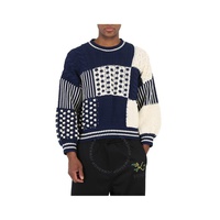 Kenzo Midnight Blue Mixed Cable Cotton Jumper FD55PU3613CH.77