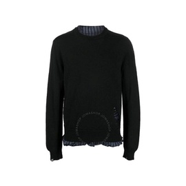메종마르지엘라 Maison Margiela Charcoal Distressed Wool Knit Sweater SI1HA0005S17797855
