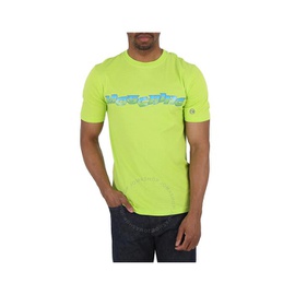 모스키노 Moschino Green Logo Print Regular Cotton T-Shirt A0718-2041-1419