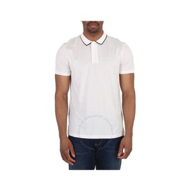 Emporio Armani Mens White Tencel-Blend Jersey Polo Shirt 3R1F66-1JUVZ-0101