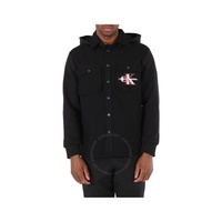 Calvin Klein Mens Black Fleece Hooded Overshirt J319284-BEH