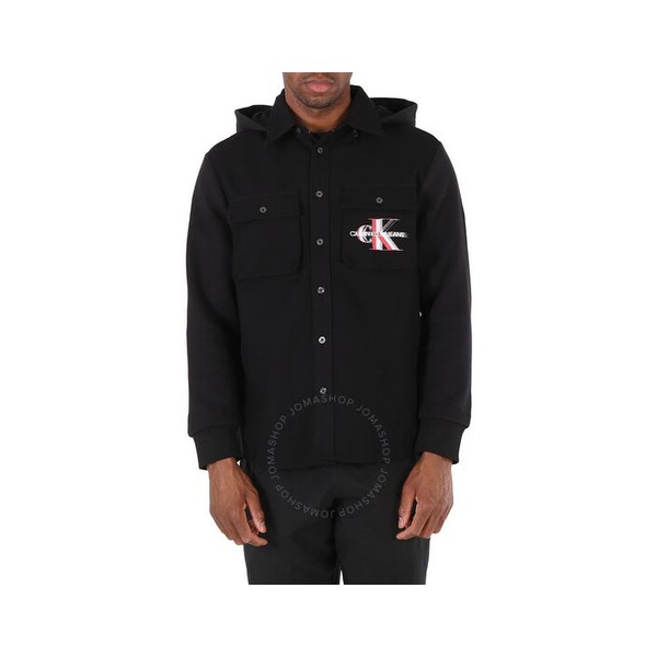 캘빈클라인 Calvin Klein Mens Black Fleece Hooded Overshirt J319284-BEH
