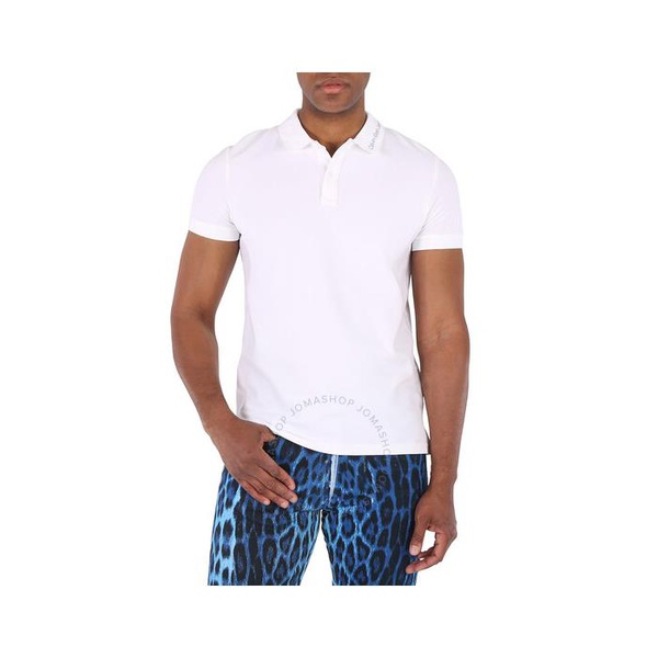 캘빈클라인 Calvin Klein Mens Bright White Institutional Logo Polo Shirt J321658-YAF